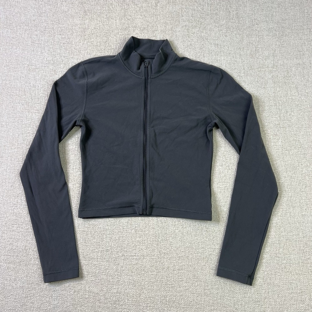Aritzia TNA Action Butter Limit Zip Coal Gray Longsleeve Jacket Womens Size M
